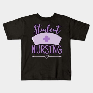 Pastel Nurse Students Nursing Purple Kids T-Shirt